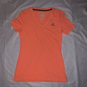 Orange v-neck T-shirt